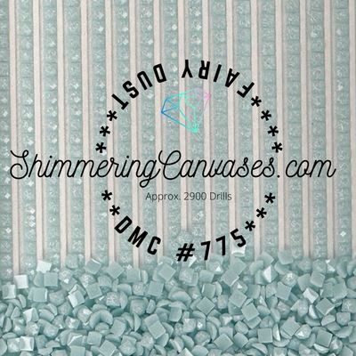 Square Fairy Dust Drill DMC #775 Baby Blue, Very Light