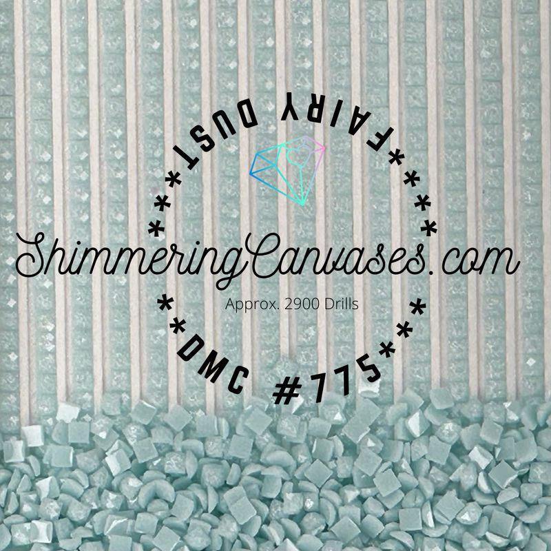 Square Fairy Dust Drill DMC #775 Baby Blue, Very Light