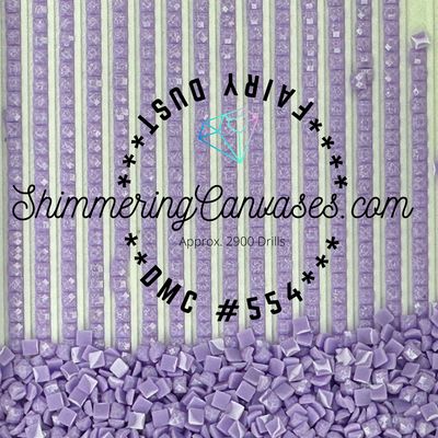 Square Fairy Dust Drill DMC #554 Violet Light