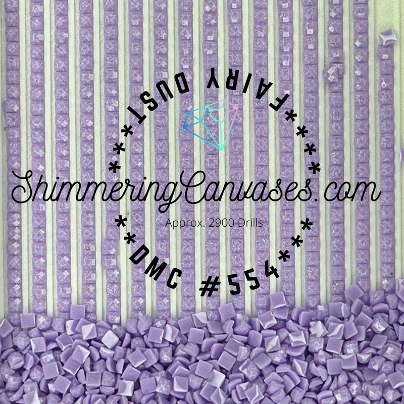 Square Fairy Dust Drill DMC #554 Violet Light