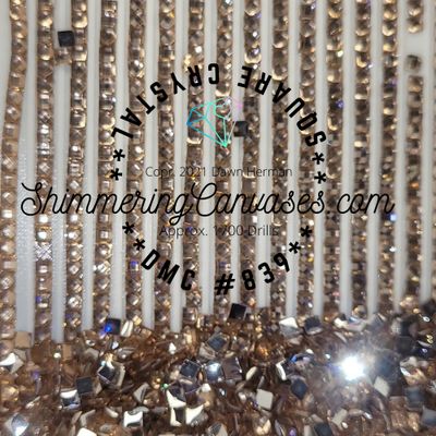 Square Crystal DMC #839 Beige Brown, Dark