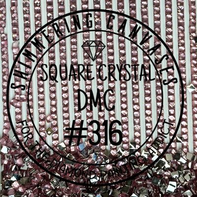 Square Crystal DMC #316 Antique Mauve, Medium