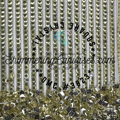 Square Crystal DMC #3823 Yellow, Ultra PAle