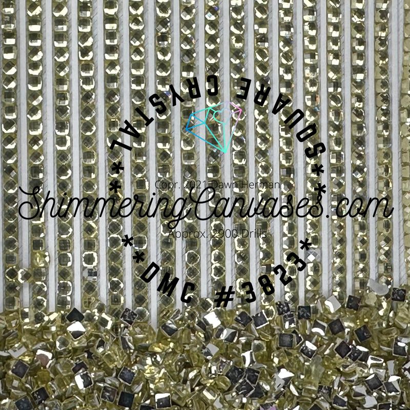 Square Crystal DMC #3823 Yellow, Ultra PAle