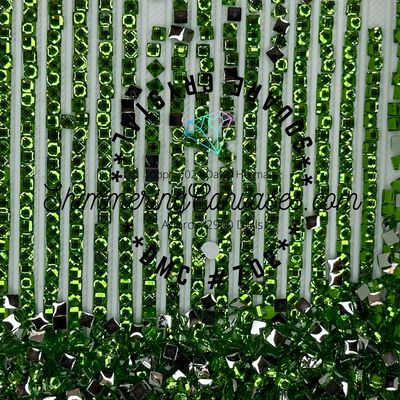 Square Crystal DMC #702, Kelly Green