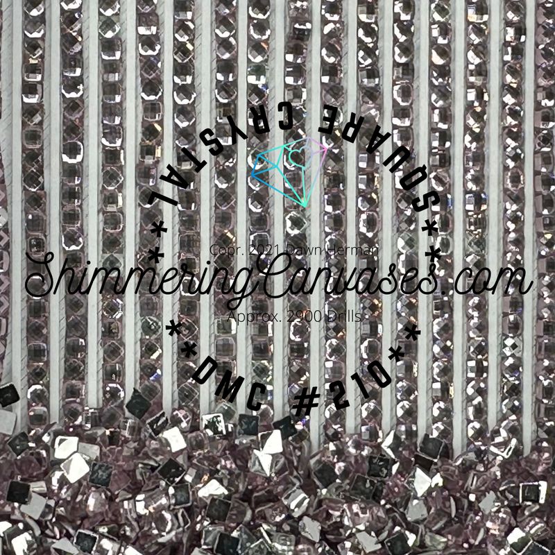 Square Crystal DMC #210 Lavender, Medium
