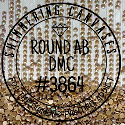 Round AB DMC #3864 Mocha Beige, Light