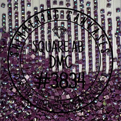 Square AB Drills DMC #3834 Grape, Dark