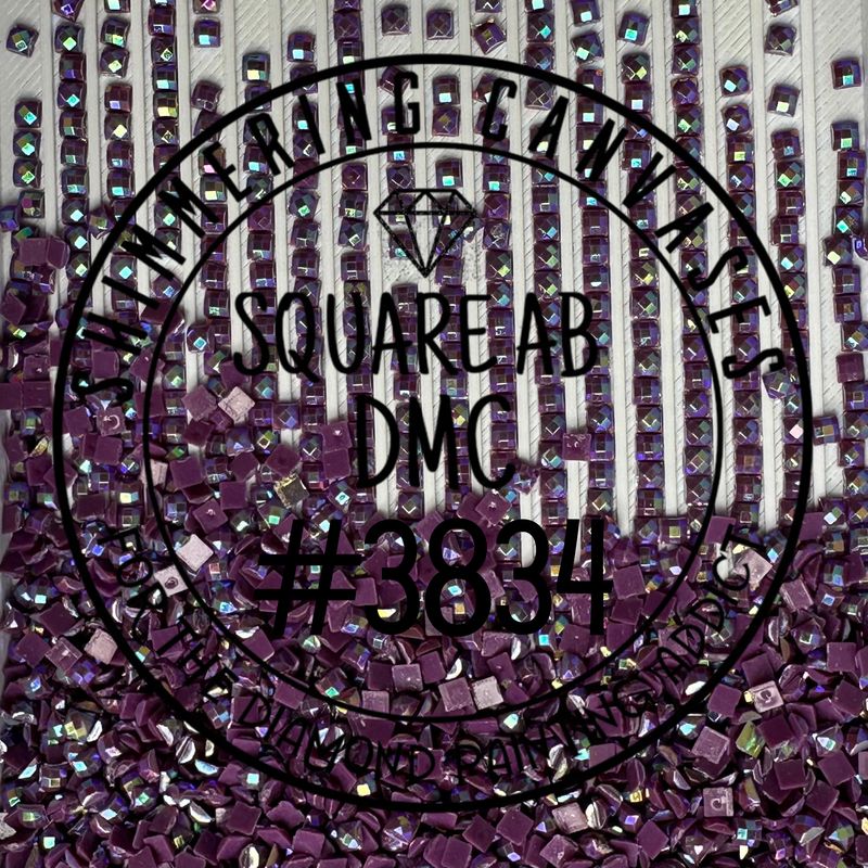 Square AB Drills DMC #3834 Grape, Dark