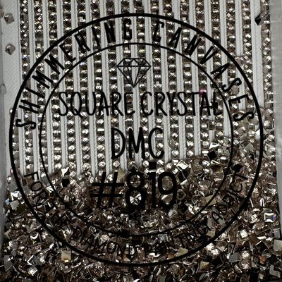 Square Crystal DMC #819 Baby Pink, Light