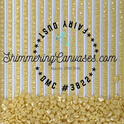 Square Fairy Dust Drill DMC #3822 Straw Light