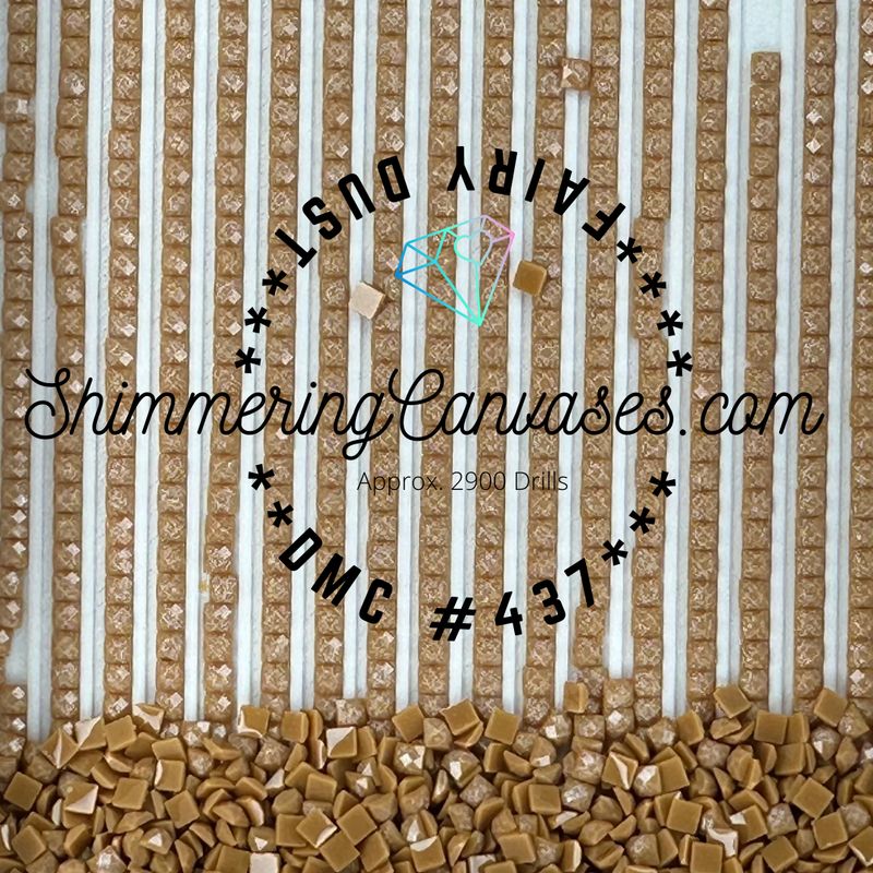 Square Fairy Dust Drill DMC #437 Tan, Light