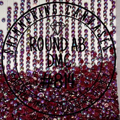 Round AB DMC #814 Garnet, Dark
