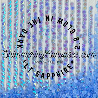 2.8mm Glow in the Dark Lt Sapphire (Round)