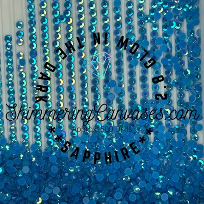 2.8mm Glow in the Dark Sapphire (Round)