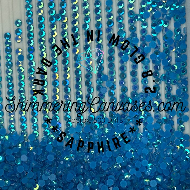 2.8mm Glow in the Dark Sapphire (Round)