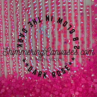 2.8mm Glow in the Dark Dark Rose (Round)