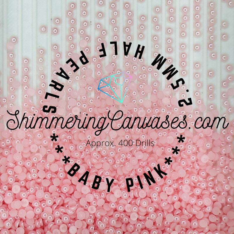 Baby Pink 2.5mm Half Pearls (For Square Painting
