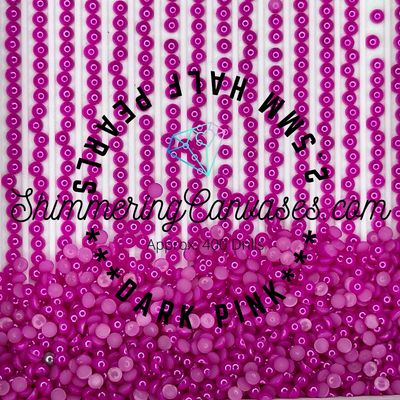 Dark Pink 2.5mm Half Pearls (For Square Painting