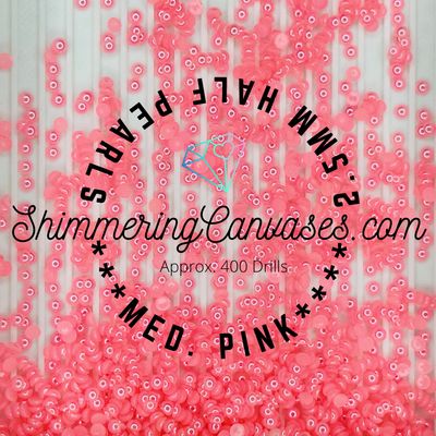 Medium Pink 2.5mm Half Pearls (For Square Painting