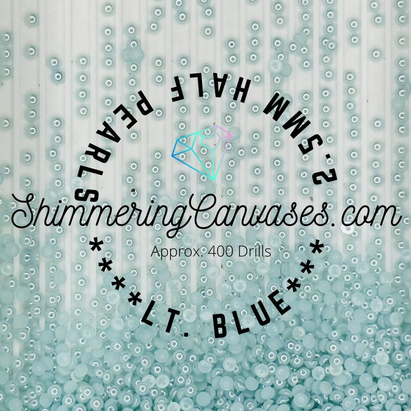 Light Blue 2.5mm Half Pearls (For Square Painting