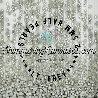 Light Grey 2.5mm Half Pearls (For Square Painting