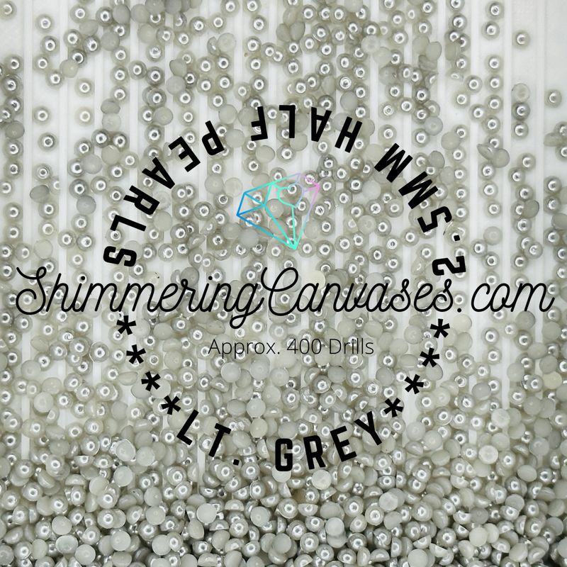 Light Grey 2.5mm Half Pearls (For Square Painting