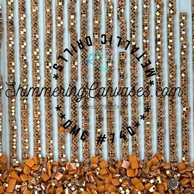 Square Metallic Drill DMC #740 Tangerine