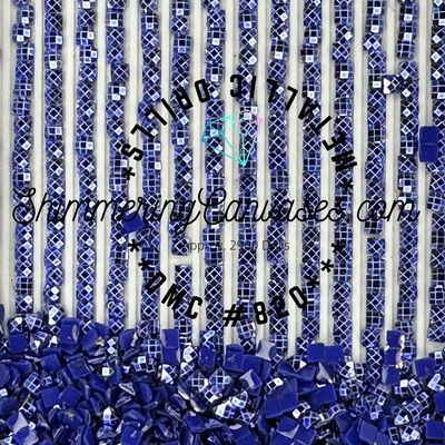 Square Metallic Drill DMC #820 Royal Blue, Very Dark