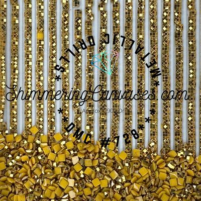 Square Metallic Drill DMC #728 Golden Yellow