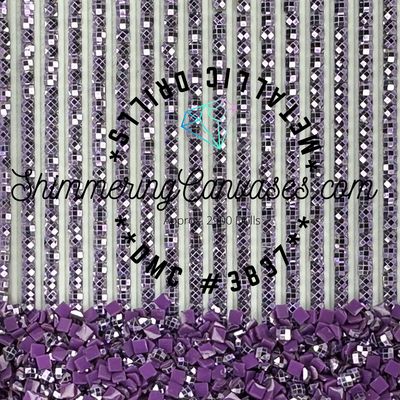 Square Metallic Drill DMC #3837 Lavender, Ultra Dark