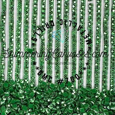 Square Metallic Drill DMC #700 Christmas Green, Bright