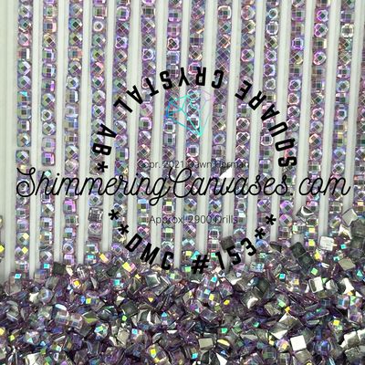 Square Crystal Set #18 (6 AB Colors)