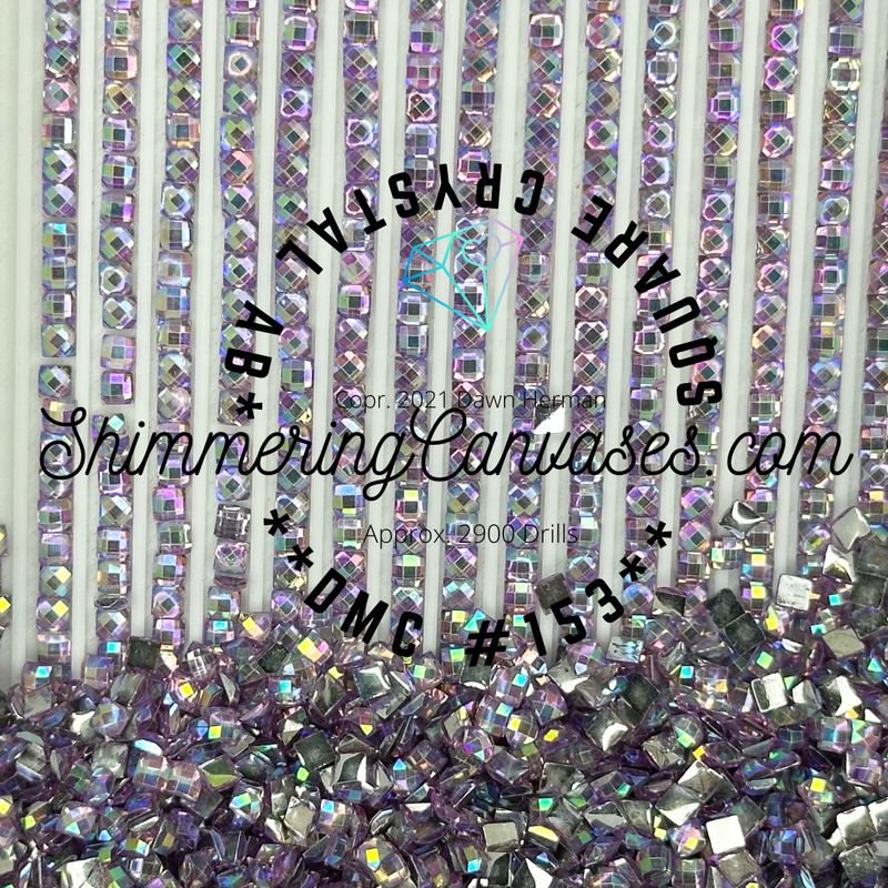 Square Crystal Set #18 (6 AB Colors)