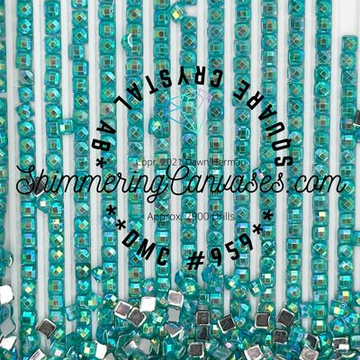 Square Crystal AB Drill DMC #959