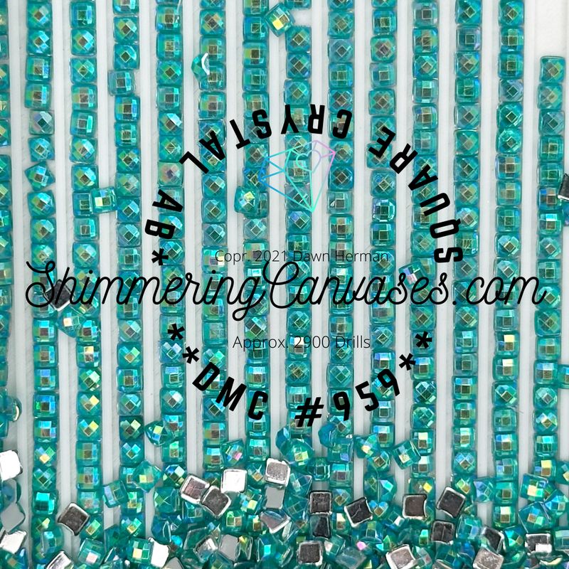 Square Crystal AB Drill DMC #959