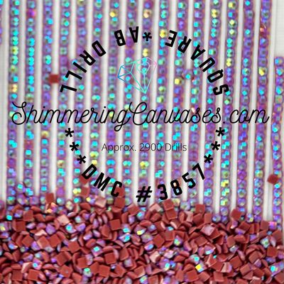 Square AB Drills DMC #3857 Rosewood, Dark