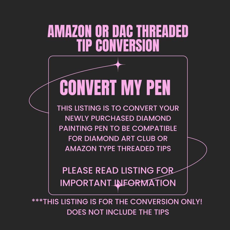 Convert my Pen to be compatible with DAC and Amazon threaded Tips. PLEASE READ THE ENTIRE LISTING