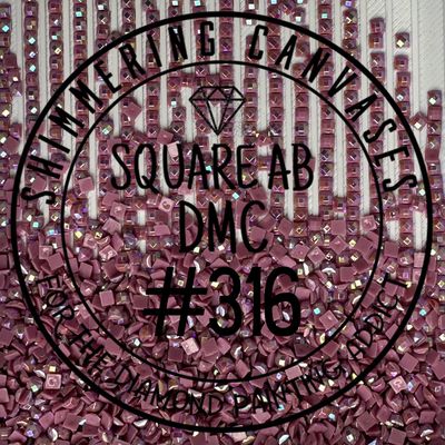 Square AB Drills DMC #316  Antique Mauve, Med