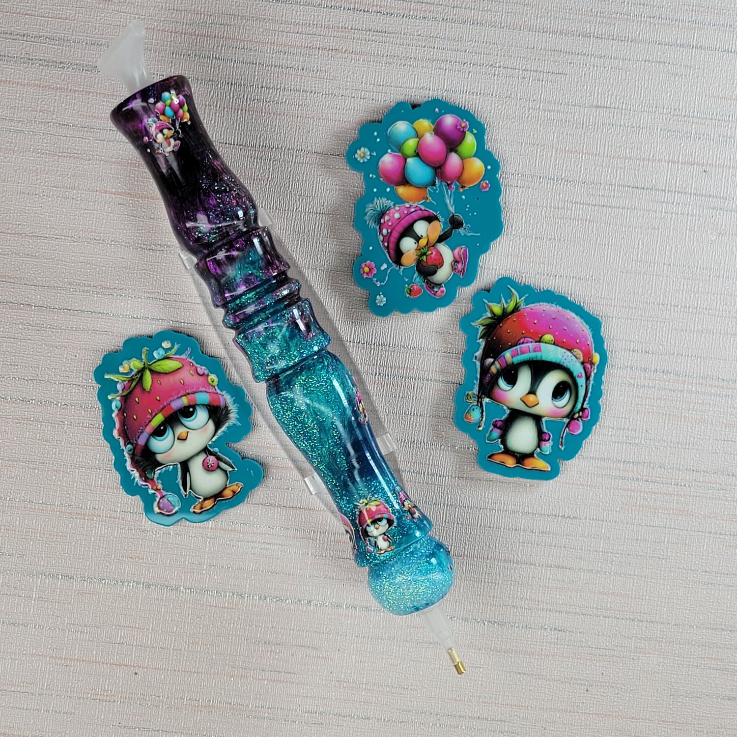 ***Diamond painting Pen 6" with Matching Cover Minders