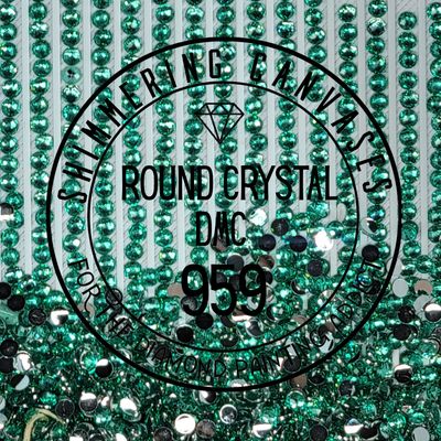 Round Crystal Drills DMC #959 Sea Green Medium