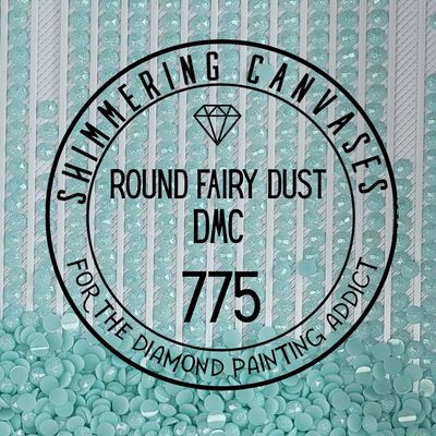 Round Fairy Dust Drill DMC #775 Baby Blue, Very Lt