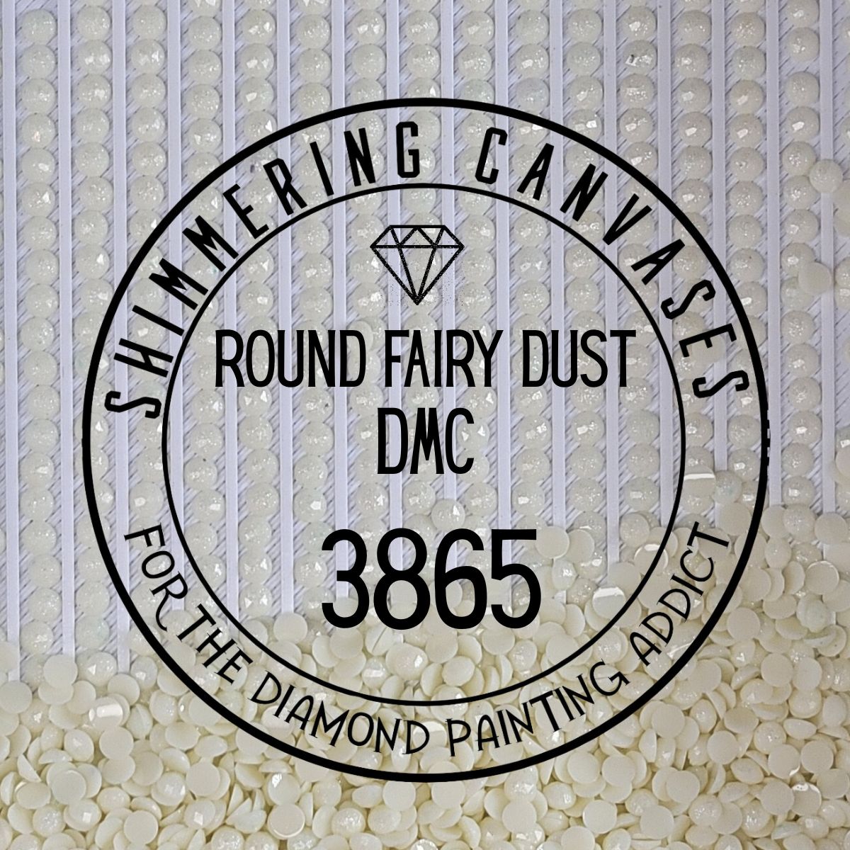 Round Fairy Dust Drill DMC #3865 Winter White