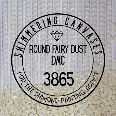 Round Fairy Dust Drill DMC #3865 Winter White