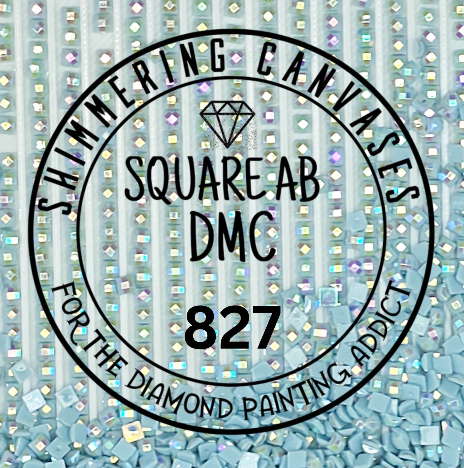 Square AB Drills DMC #827 Blue Very Light