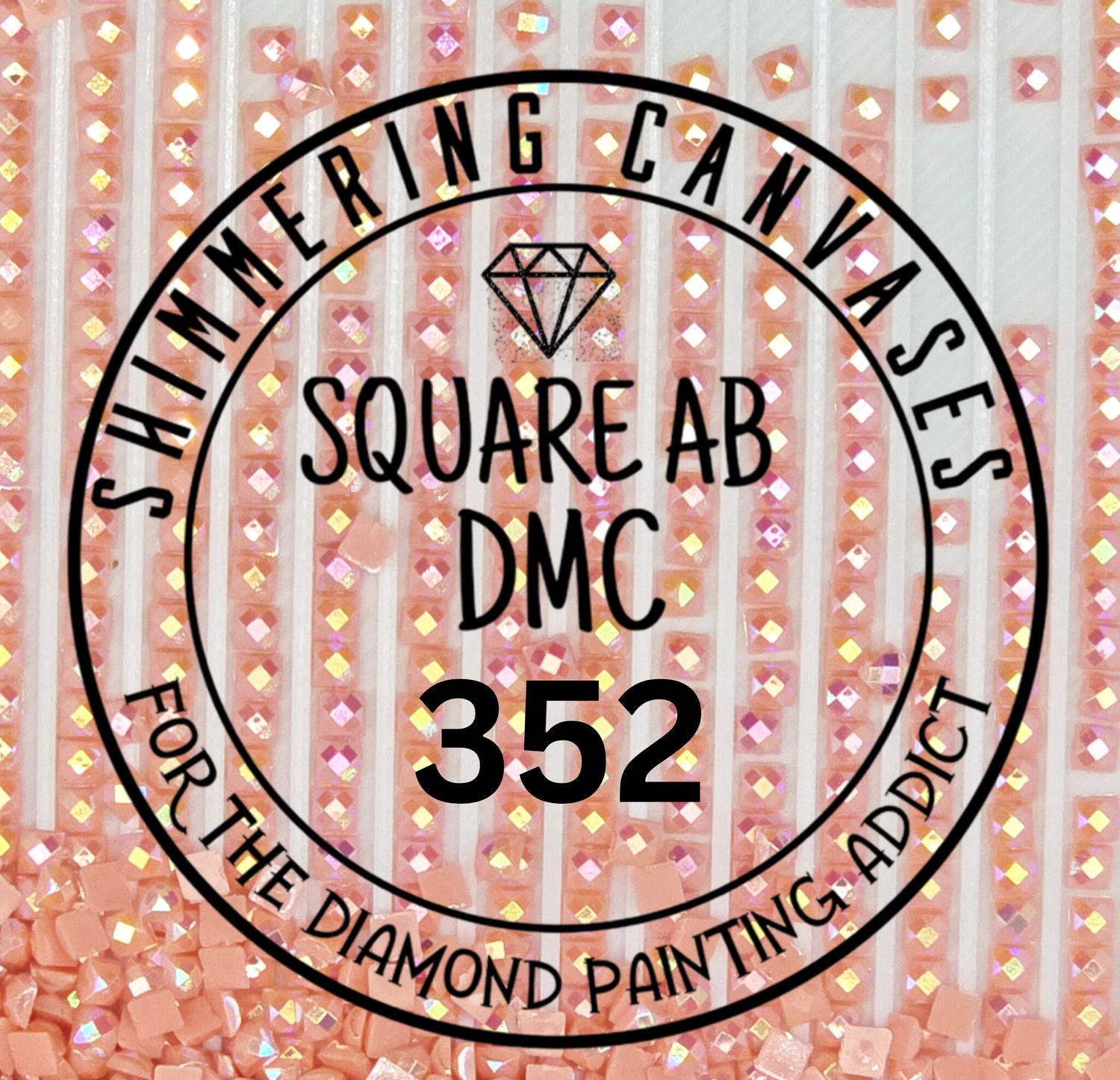Square AB Drills DMC #352 Coral, Light