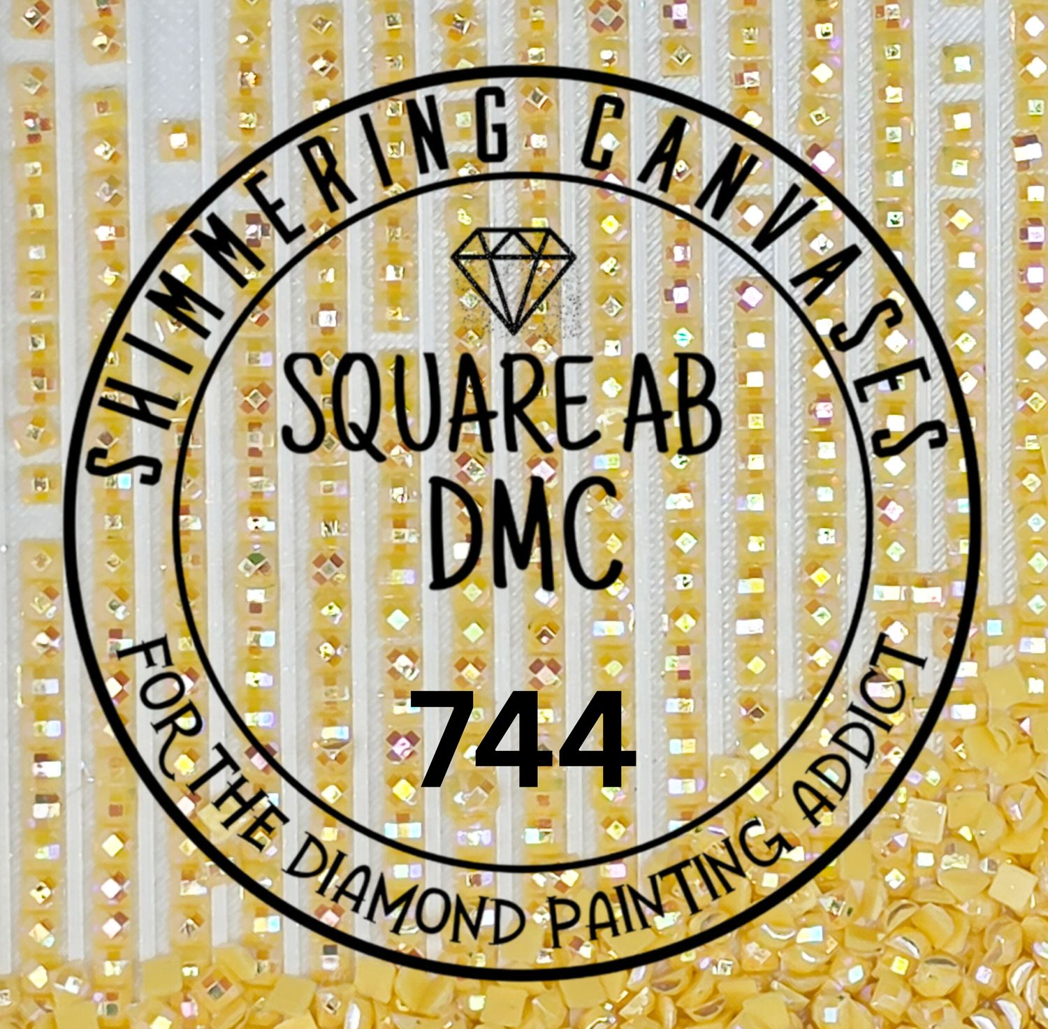 Square AB Drills DMC #744 Yellow, Pale