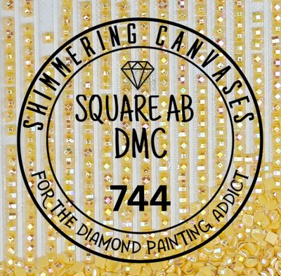 Square AB Drills DMC #744 Yellow, Pale