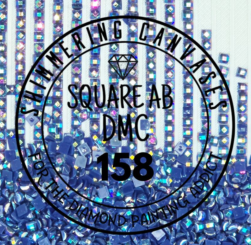 Square AB Drills DMC #158 Blue, Dark
