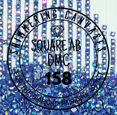 Square AB Drills DMC #158 Blue, Dark